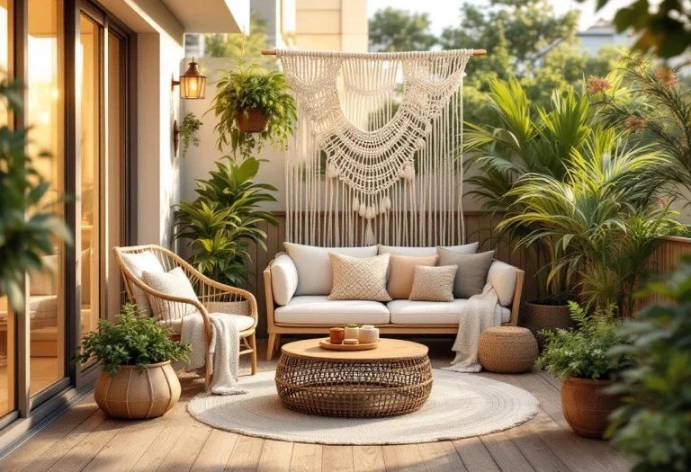 Macramé extérieur : idées et inspirations pour terrasses et balcons en 2026