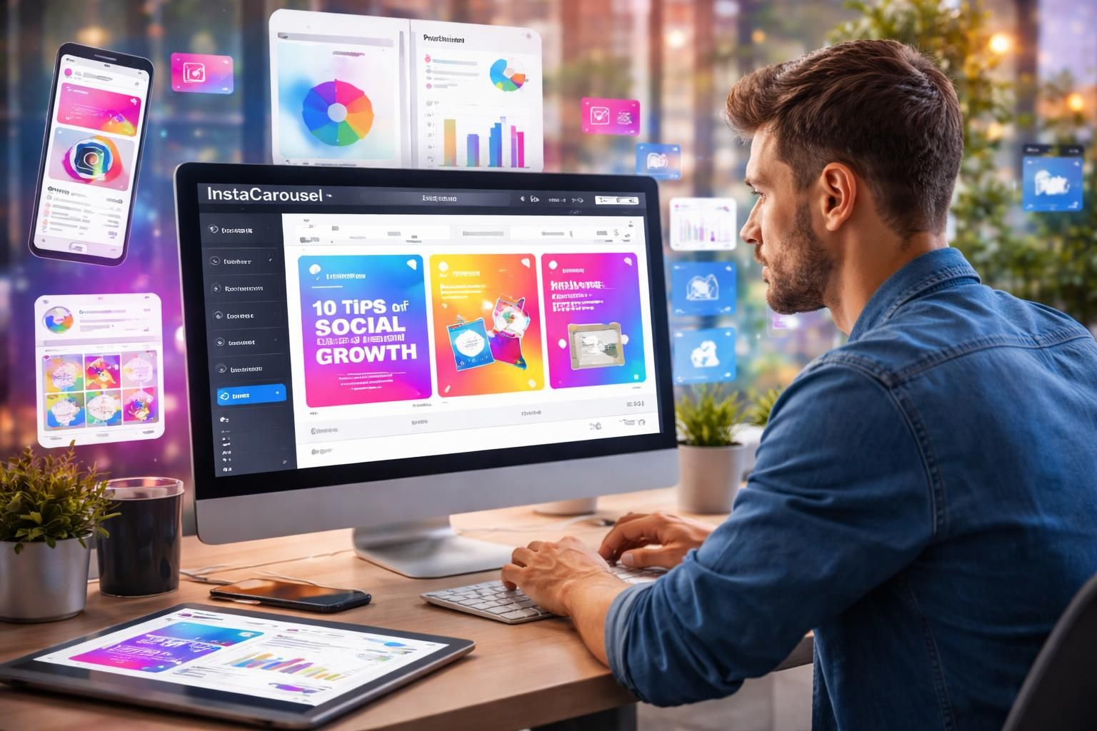 accélérez la création de vos carrousels instagram avec instacarousel, l'outil rapide et intuitif pour des publications captivantes.
